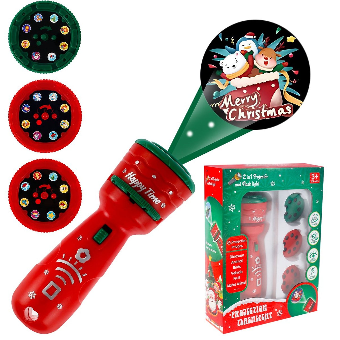 Christmas Flashlight Educational Kids Toy