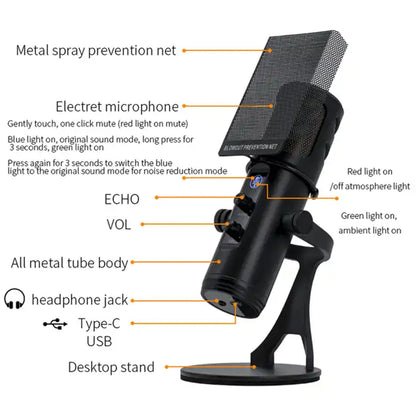 USB Microphone Condenser For Streaming, Recording, Vocals, Voice