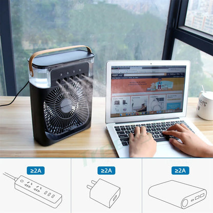 Portable Air Conditioner Cooler Fan USB Rechargeable