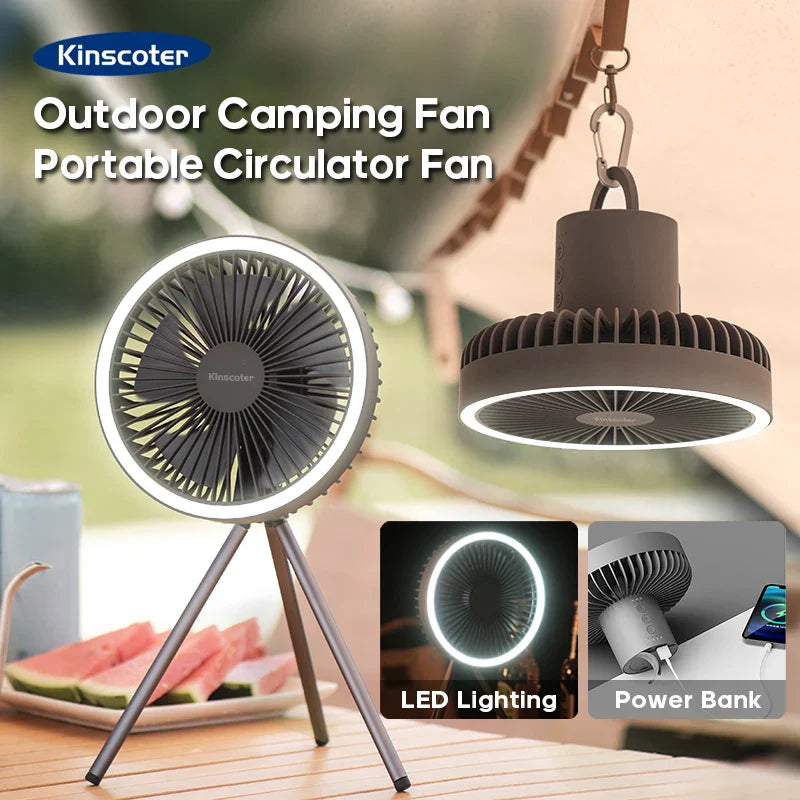 10000mAh 4000mAh Camping Fan Rechargeable Desktop